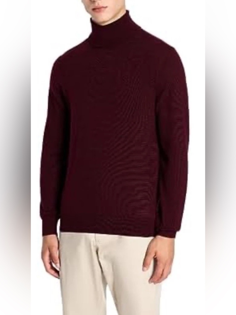 Armani Exchange NWOT 100% Virgin Wool Turtleneck Sweater Burgundy L